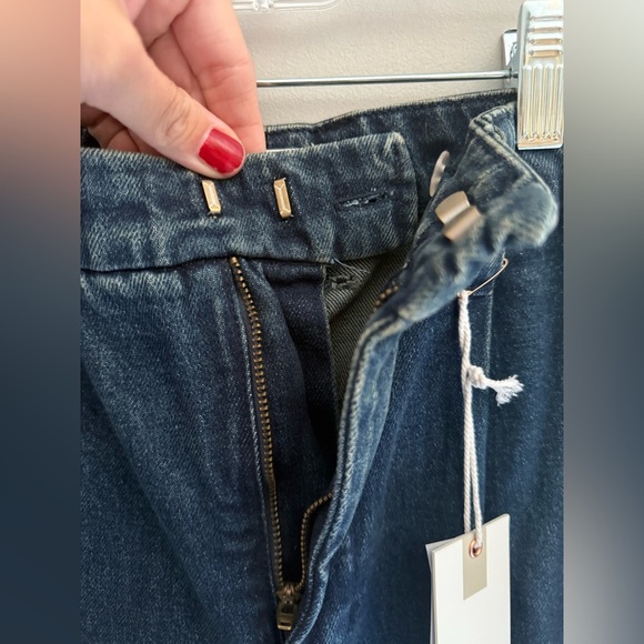 Good American 90s Pleated Trouser Jeans Woman’s SZ 8 Baggy Wide Leg High Rise - Picture 5 of 11